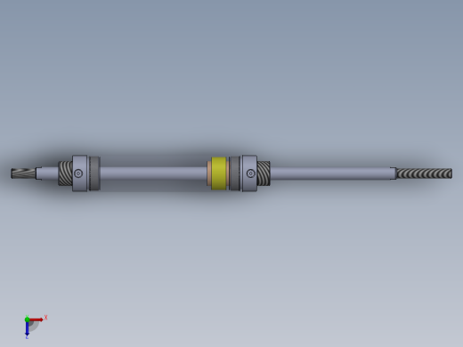 圆形气动缸（双杆型）40x16x132毫米俯视缩略图