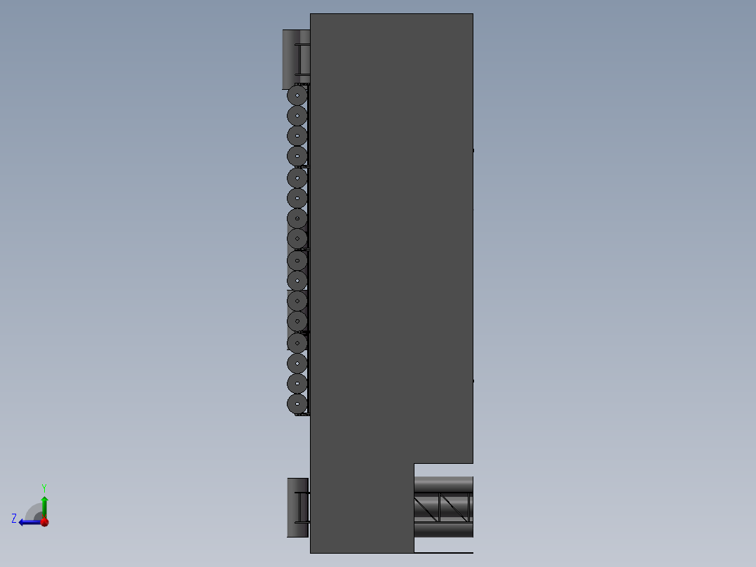 货架、仓库货架组合右视图