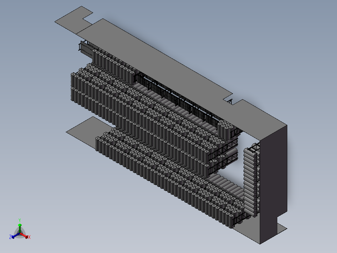 货架、仓库货架组合正等轴测图