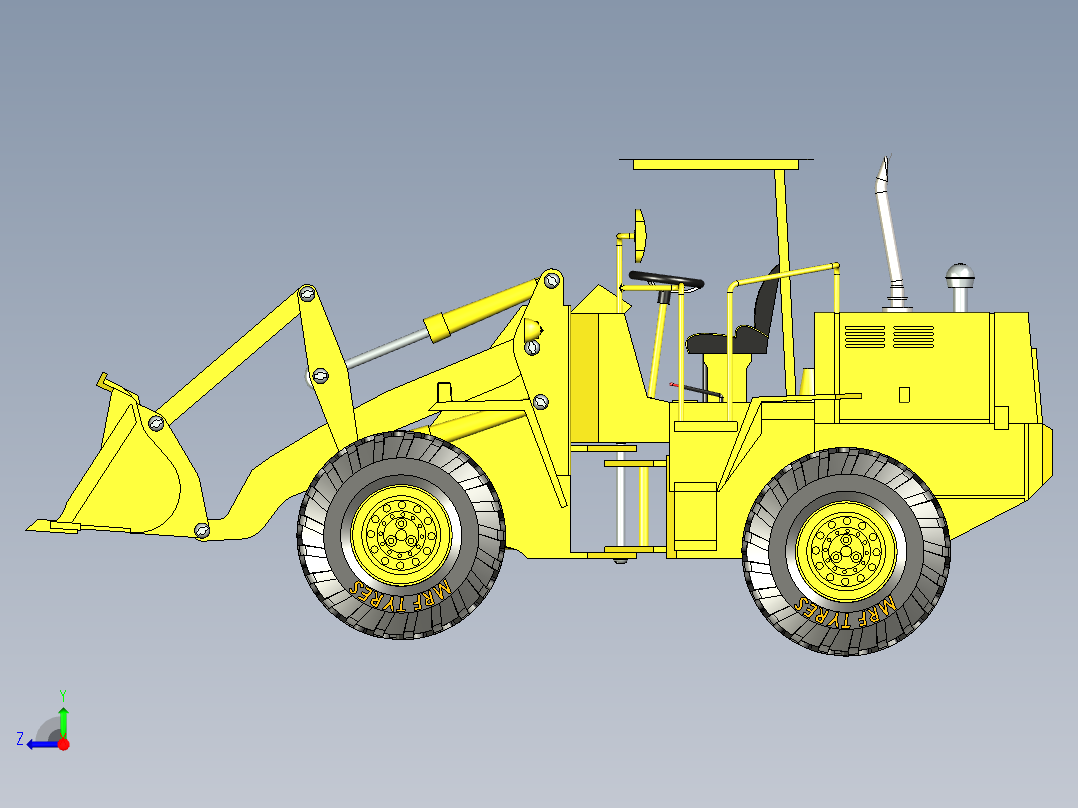 B3004212-轮式装载机右视图
