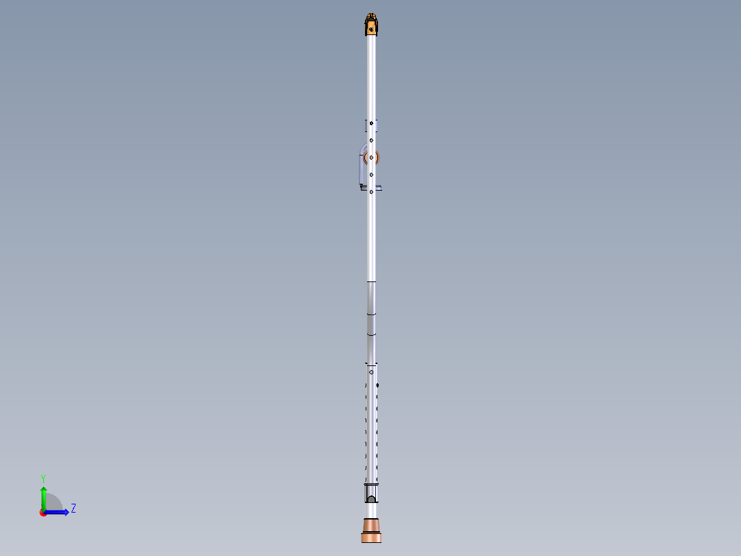 杯架拐杖左视图