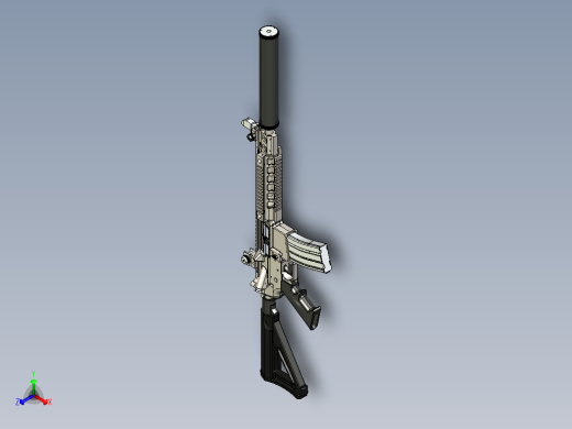 手枪左轮冲锋枪老式狙击步枪设计3D图纸sig516-patrol-rifle-final-assembly STP