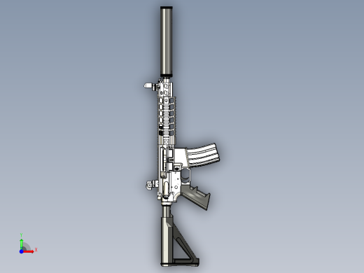 手枪左轮冲锋枪老式狙击步枪设计3D图纸sig516-patrol-rifle-final-assembly STP前视缩略图