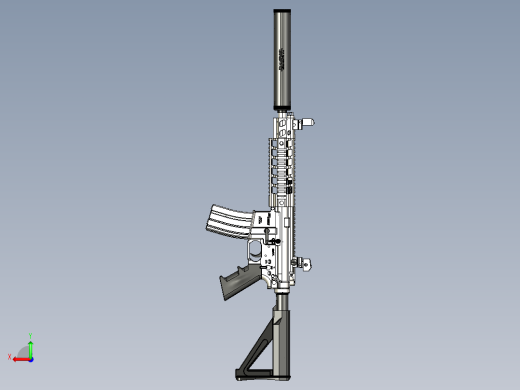 手枪左轮冲锋枪老式狙击步枪设计3D图纸sig516-patrol-rifle-final-assembly STP后视缩略图