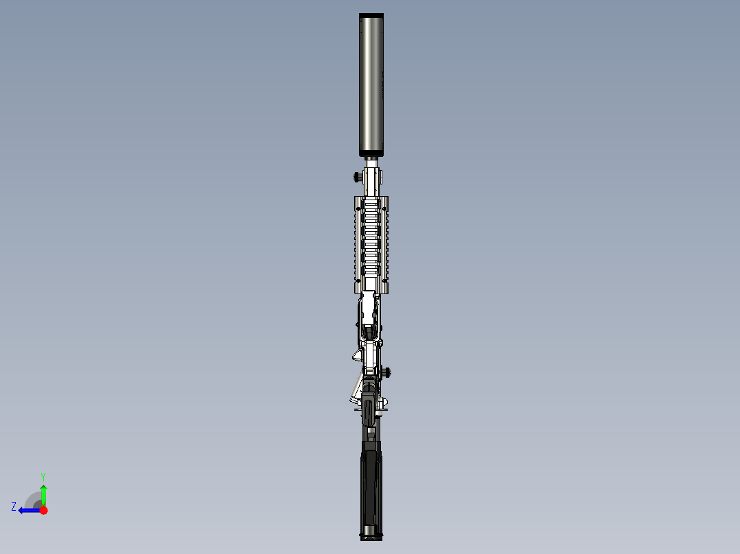 手枪左轮冲锋枪老式狙击步枪设计3D图纸sig516-patrol-rifle-final-assembly STP右视图