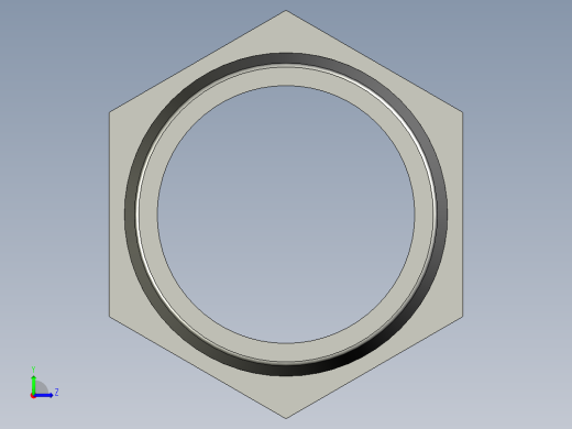 螺纹管水管接头-有边 [DN25X32]左视缩略图