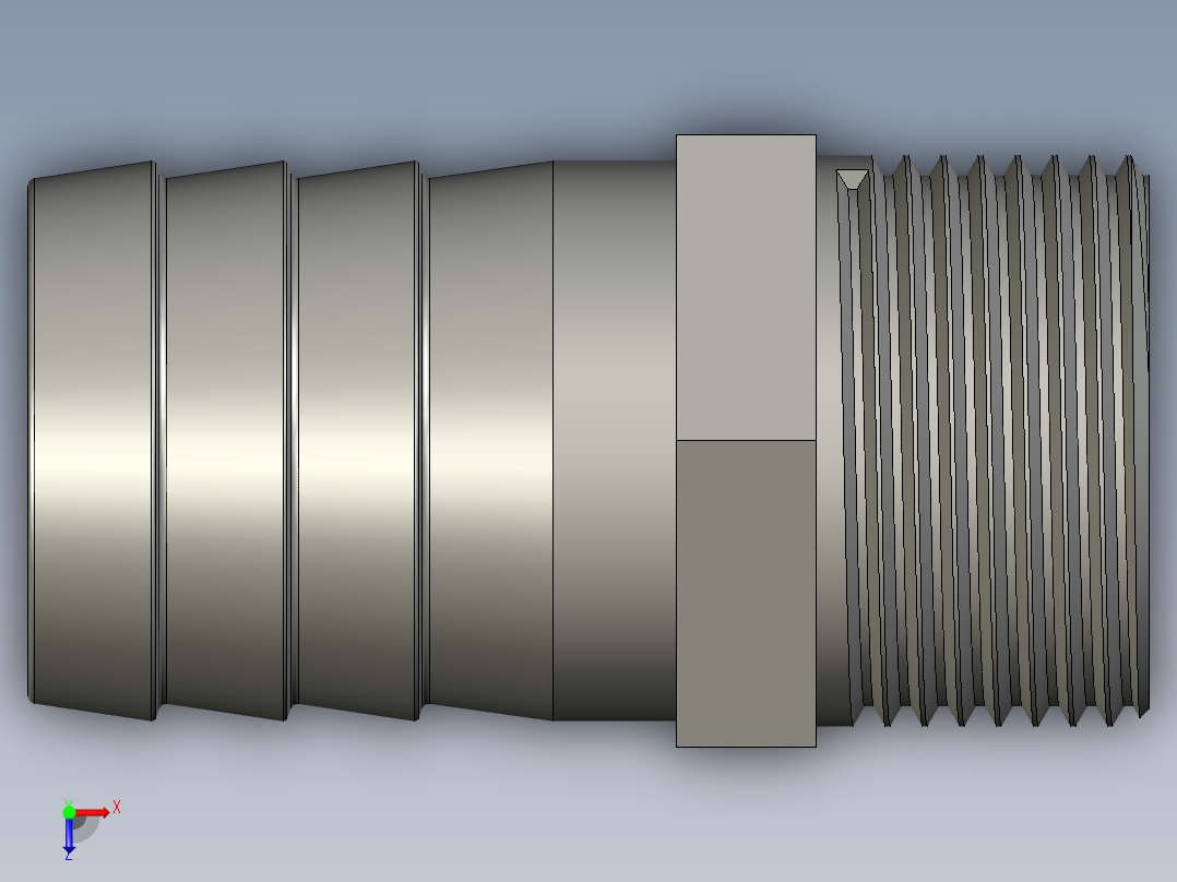 螺纹管水管接头-有边 [DN25X32]俯视图