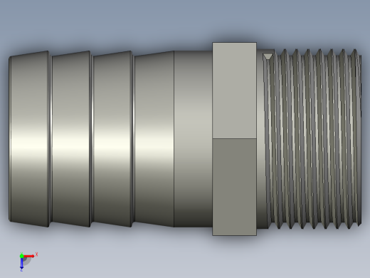 螺纹管水管接头-有边 [DN25X32]俯视缩略图