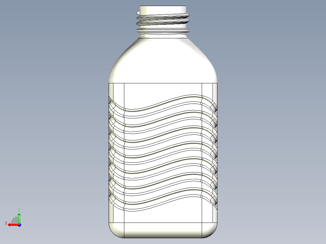 瓶子里的实体后视图