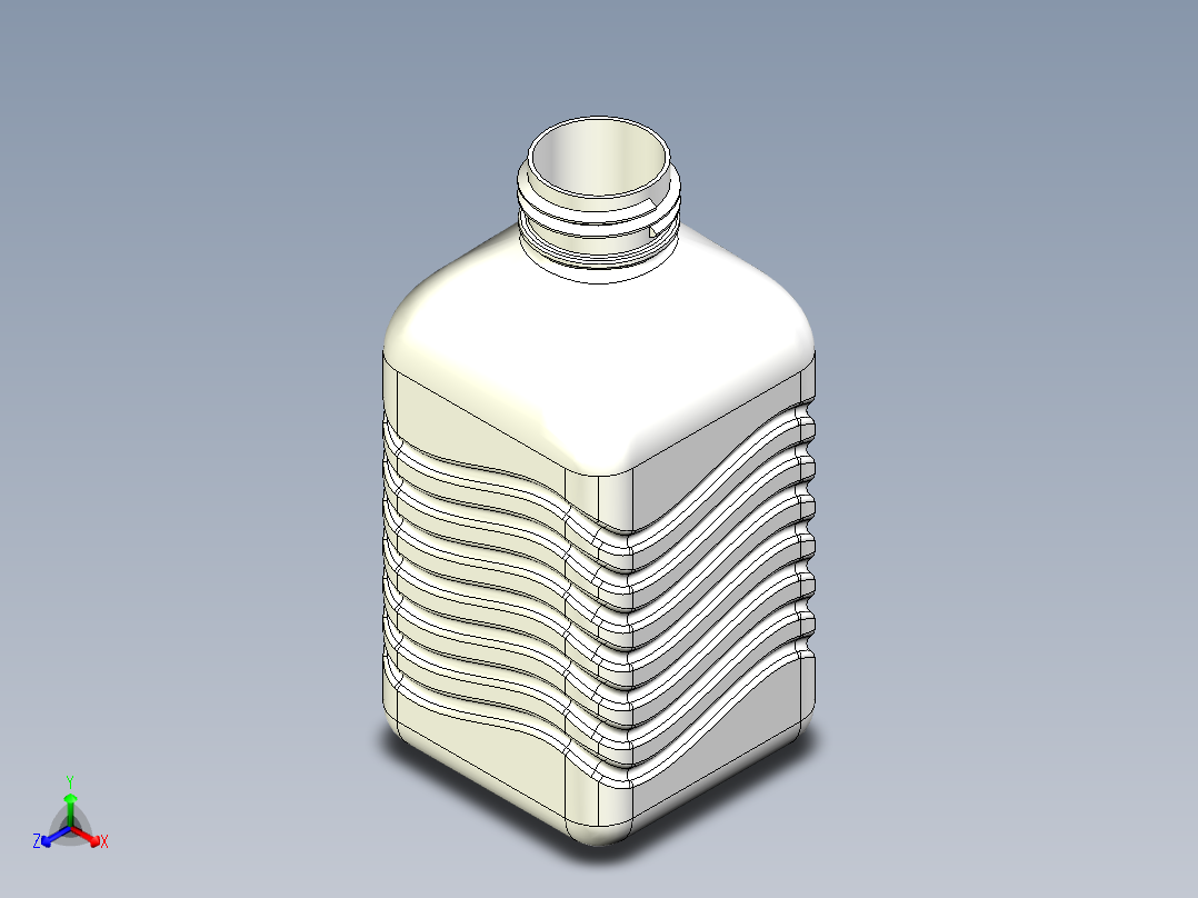 瓶子里的实体正等轴测图