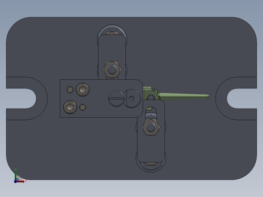 连杆下轴瓦钻孔夹具（CAD图+SW三维）前视缩略图