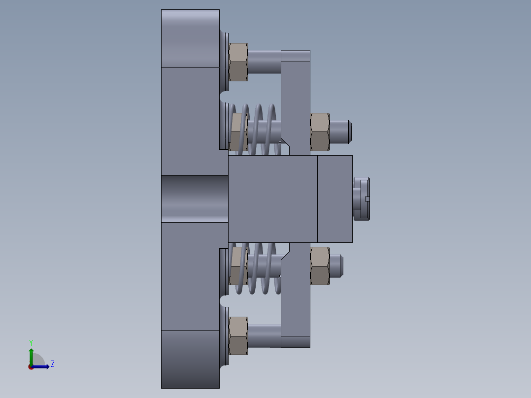 连杆下轴瓦钻孔夹具（CAD图+SW三维）左视图