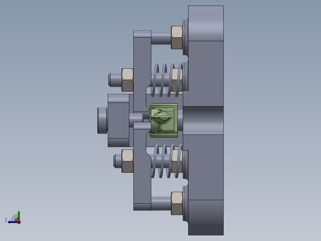 连杆下轴瓦钻孔夹具（CAD图+SW三维）右视图