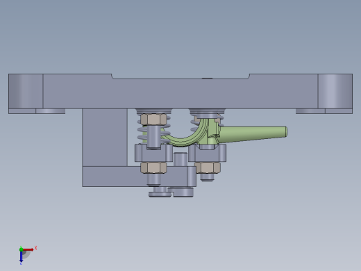 连杆下轴瓦钻孔夹具（CAD图+SW三维）俯视缩略图