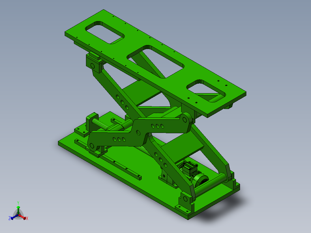 升降台正等轴测图