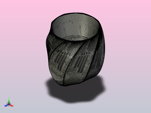 毛尖曲折花瓶正等轴测缩略图