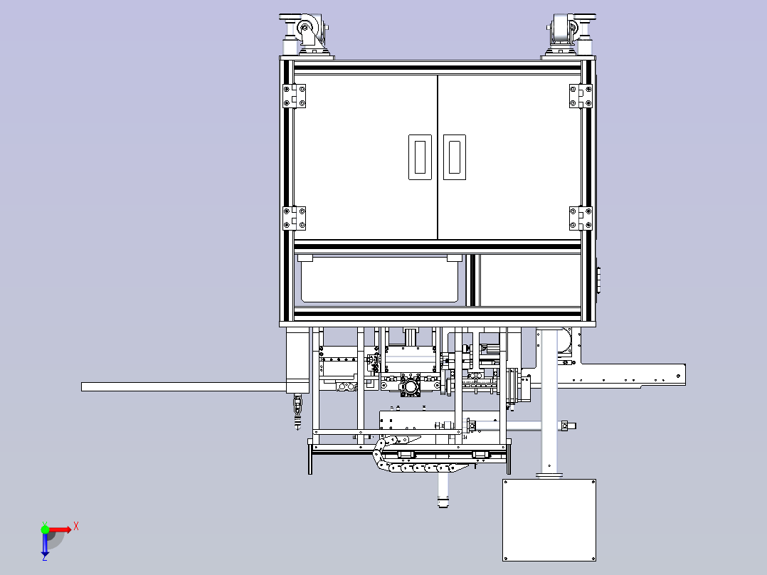 一款电测机3D模型俯视图