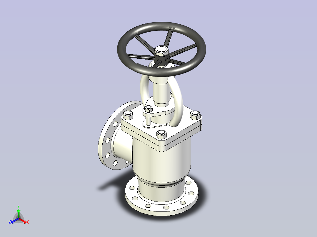CB╱T 3196-1995[B型法兰铸钢海水截止阀B16100]主视图