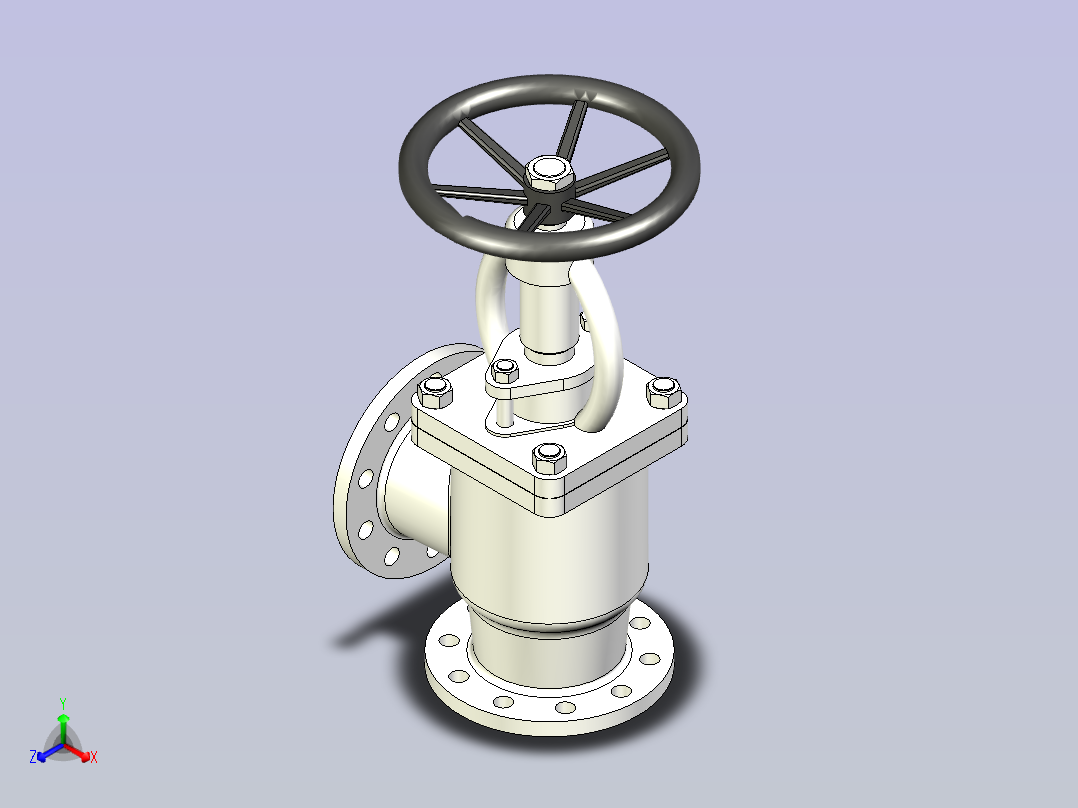 CB╱T 3196-1995[B型法兰铸钢海水截止阀B16100]正等轴测图