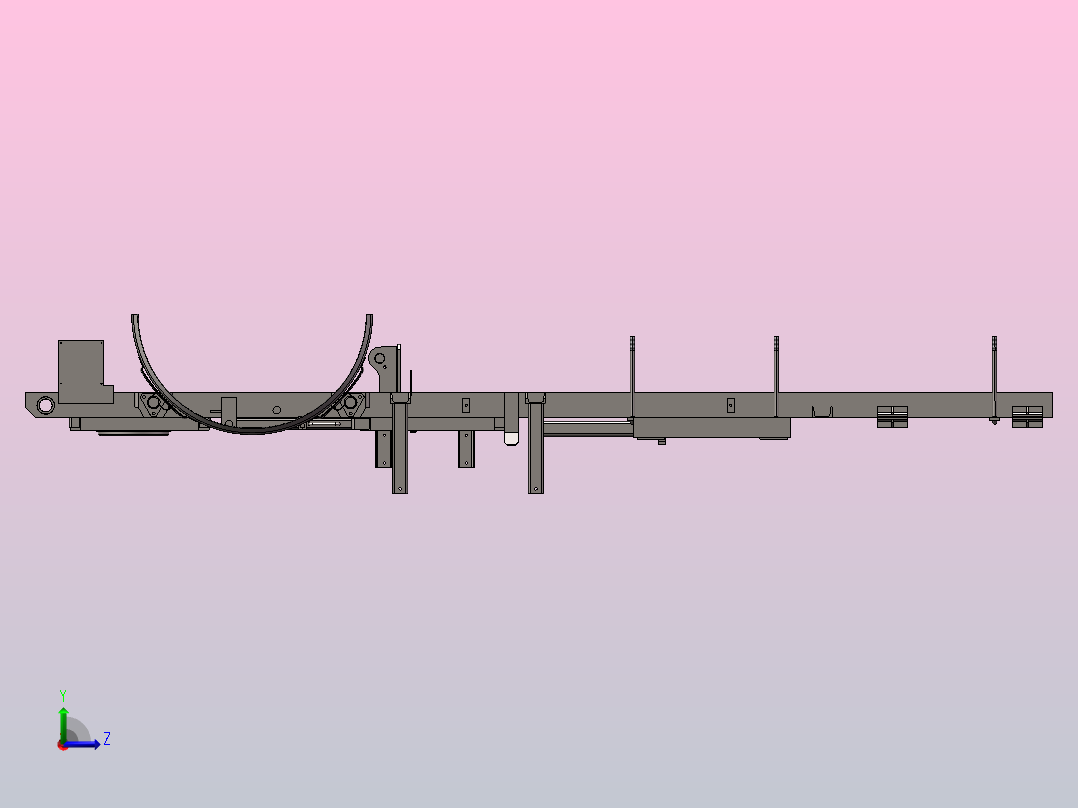 扫路车副车架左视图