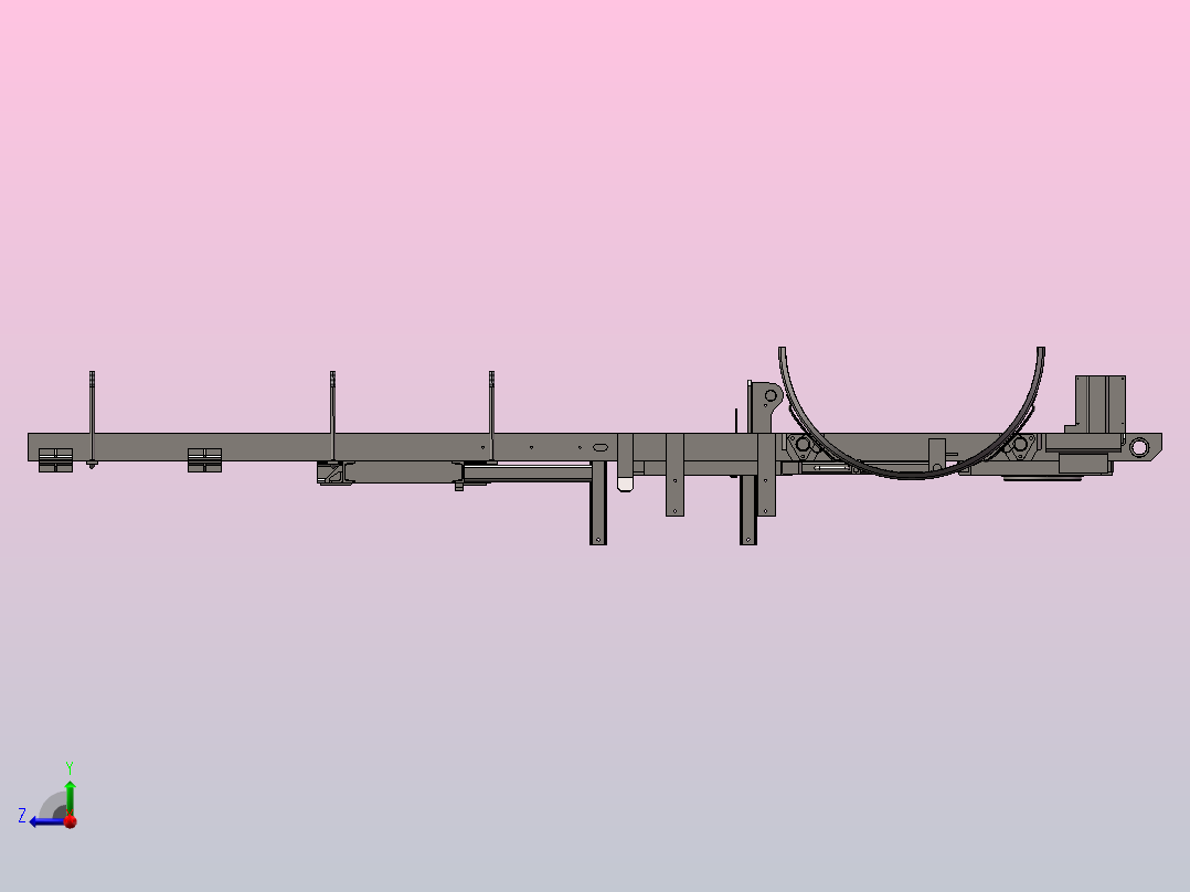 扫路车副车架右视图