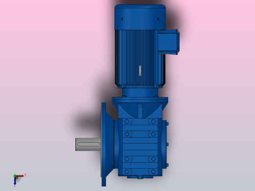 SF97法兰轴伸式安装斜齿-蜗轮蜗杆减速机SF97-YV7.5-4P-55.76-M1-0°-B俯视缩略图