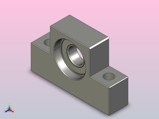 EF螺杆支撑座[EF-15]正等轴测缩略图