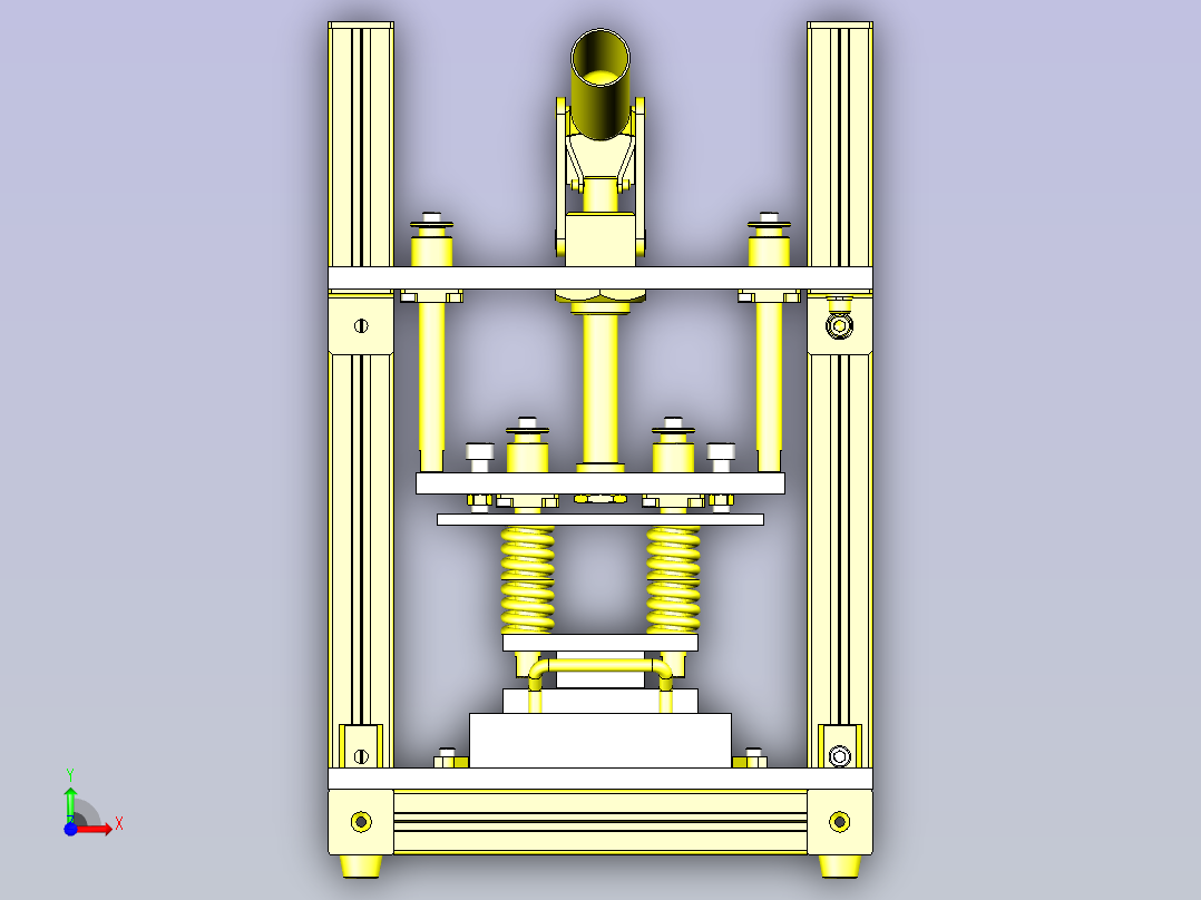 一款薄膜压接夹具3D前视图