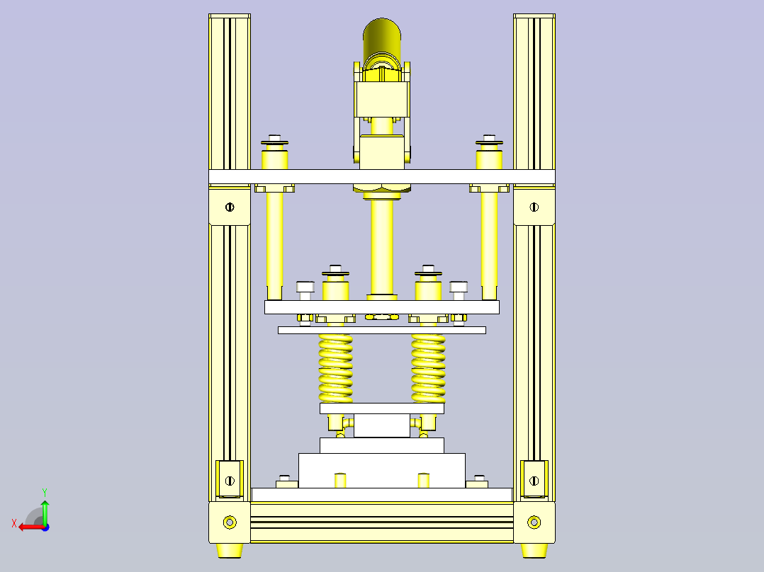 一款薄膜压接夹具3D后视图