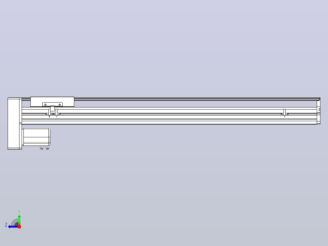 MTH17标准螺杆滑台[MTH17-L#-800-BM-P40-C3]右视图
