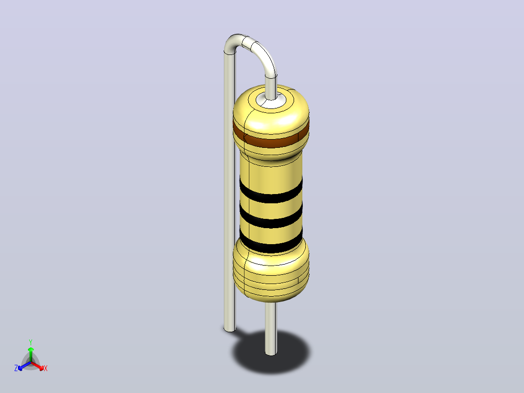 电阻器组RES_AV_2W_150mil_0R_5%主视图