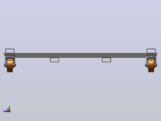 脚轮移动车框架3D数模图纸 Solidworks设计右视缩略图