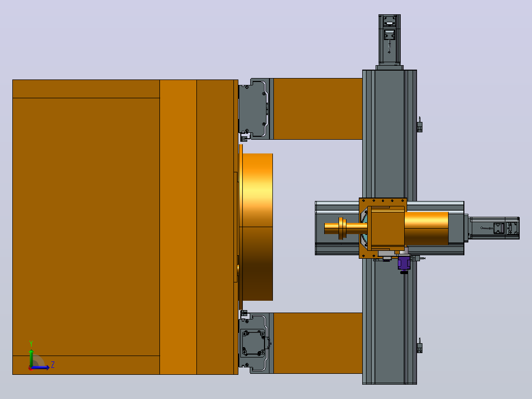 小型龙门机床左视图