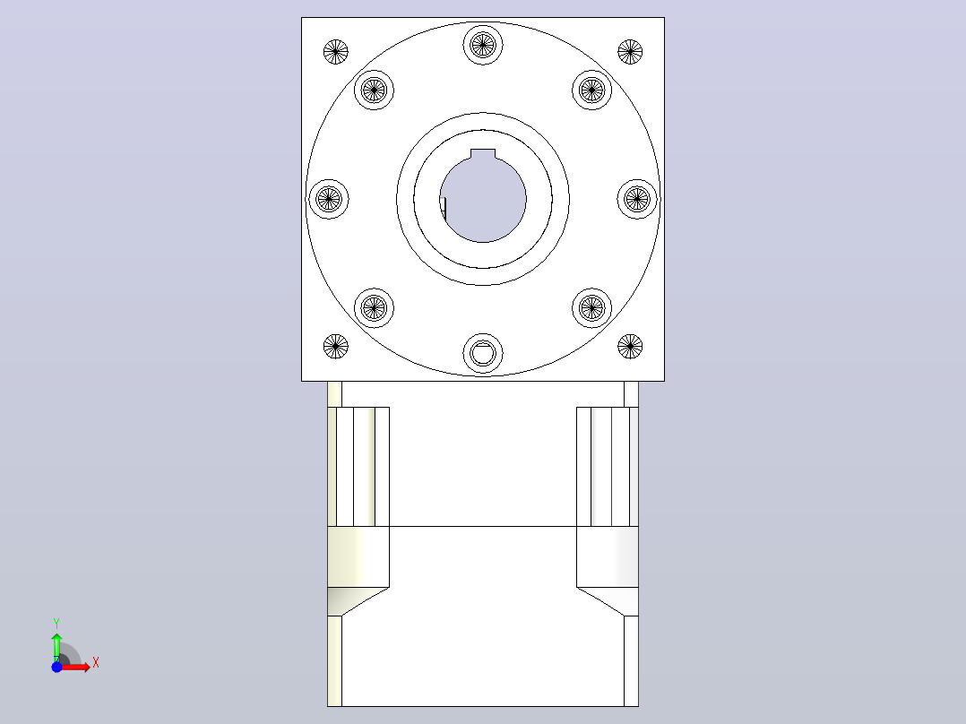 50PW210双孔 PGH180-L1 35-114.3-200-M12转向器前视图