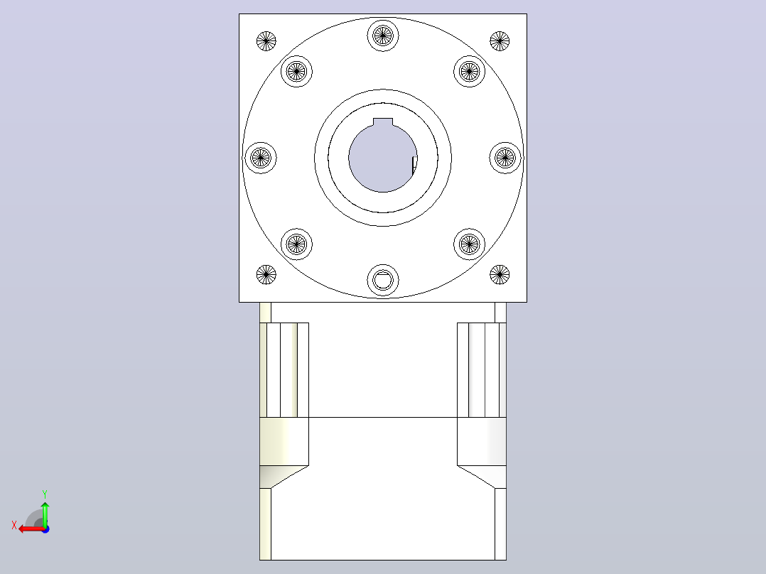 50PW210双孔 PGH180-L1 35-114.3-200-M12转向器后视图