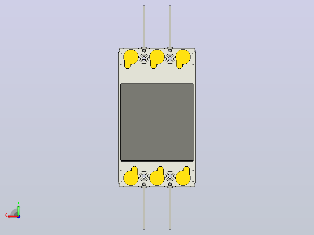 NXMLE-160H 3P剩余电流动作断路器三维模型202209后视图
