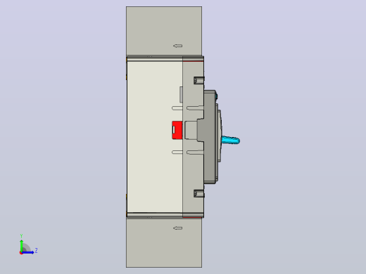 NXMLE-160H 3P剩余电流动作断路器三维模型202209左视缩略图