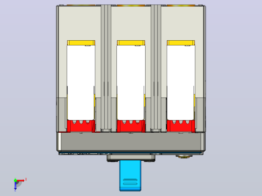 NXMLE-160H 3P剩余电流动作断路器三维模型202209俯视缩略图