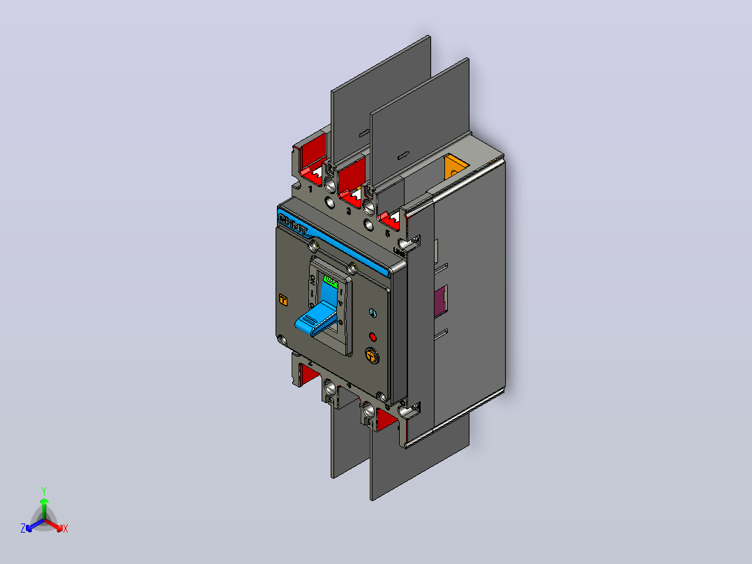 NXMLE-160H 3P剩余电流动作断路器三维模型202209正等轴测图
