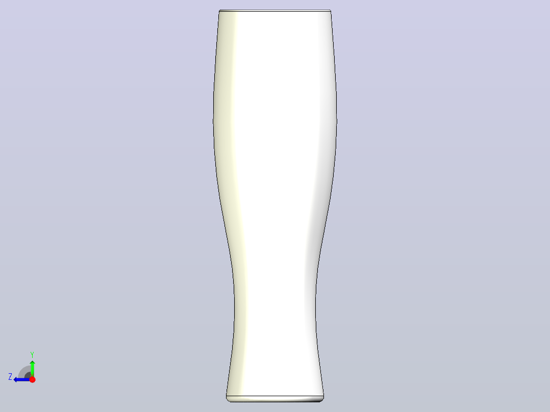 国际400毫升酒吧啤酒杯，透明右视图