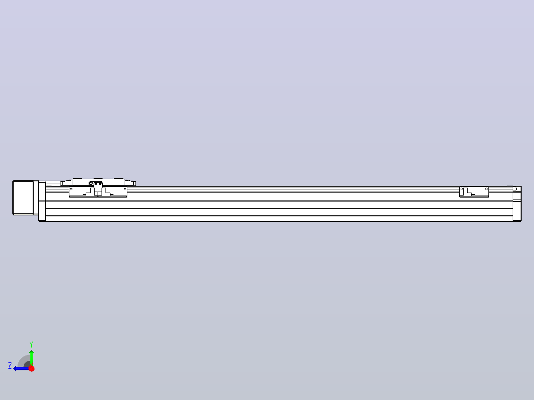 滚珠丝杠直线轴内置导轨TPA-GCR-80-1610C-L650-MR-M40-N3右视图