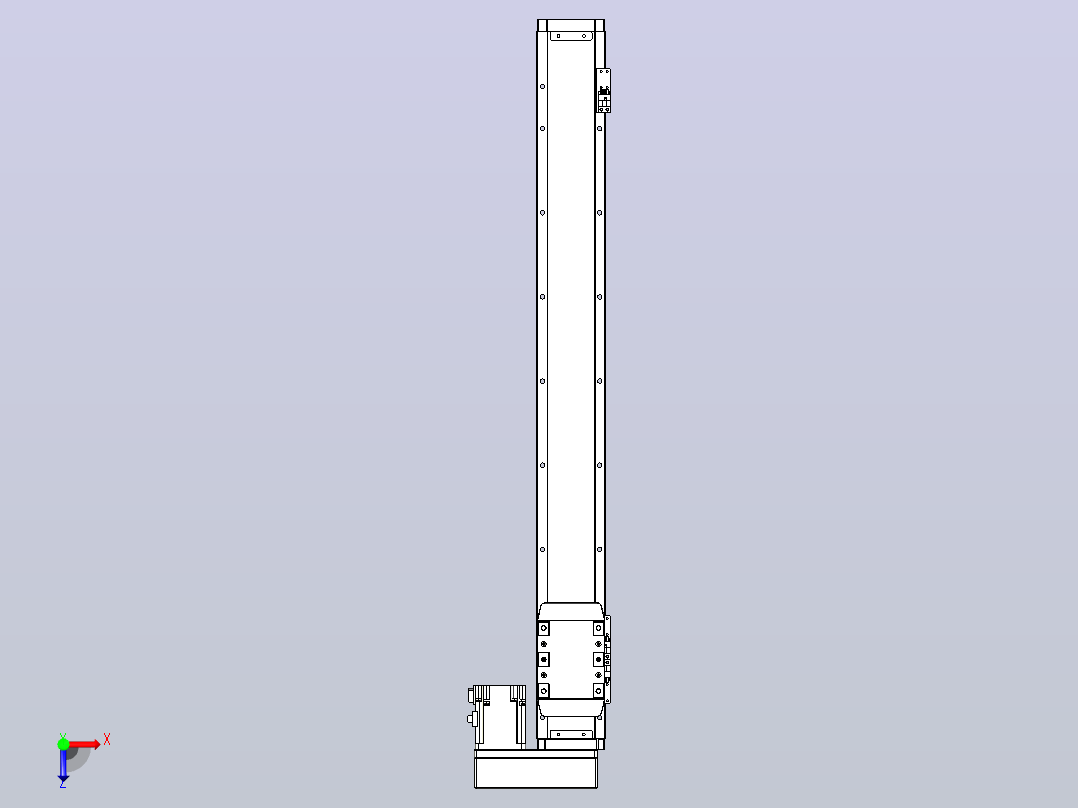 滚珠丝杠直线轴内置导轨TPA-GCR-80-1610C-L650-MR-M40-N3俯视图