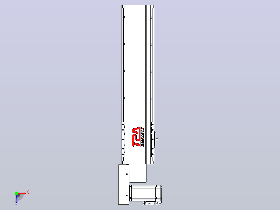 皮带直线轴半封闭可选导轨TPA-HNB-120D-110-L350-ML-C-P40-N3俯视图