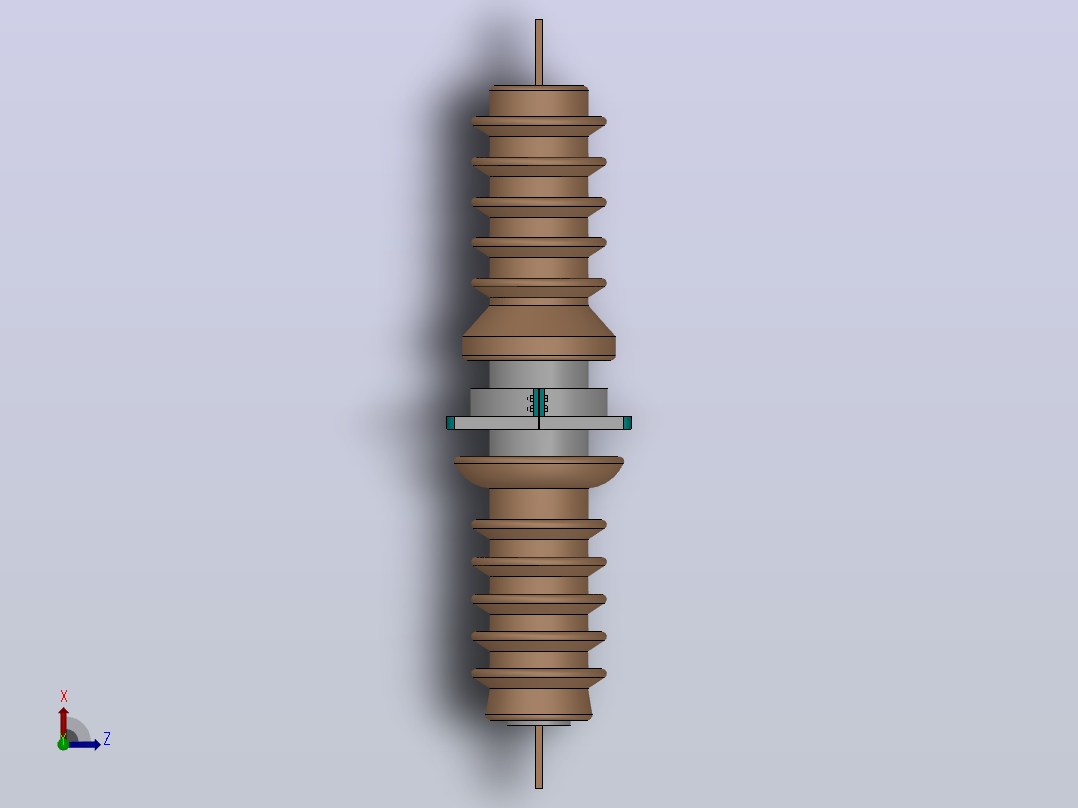 CB-CWB-CWW-35-40.5KV／800A-1000A-1250A户外高压穿墙套管[CWB-35／1000]俯视图