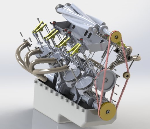 增压 OHV V8 发动机缩略图