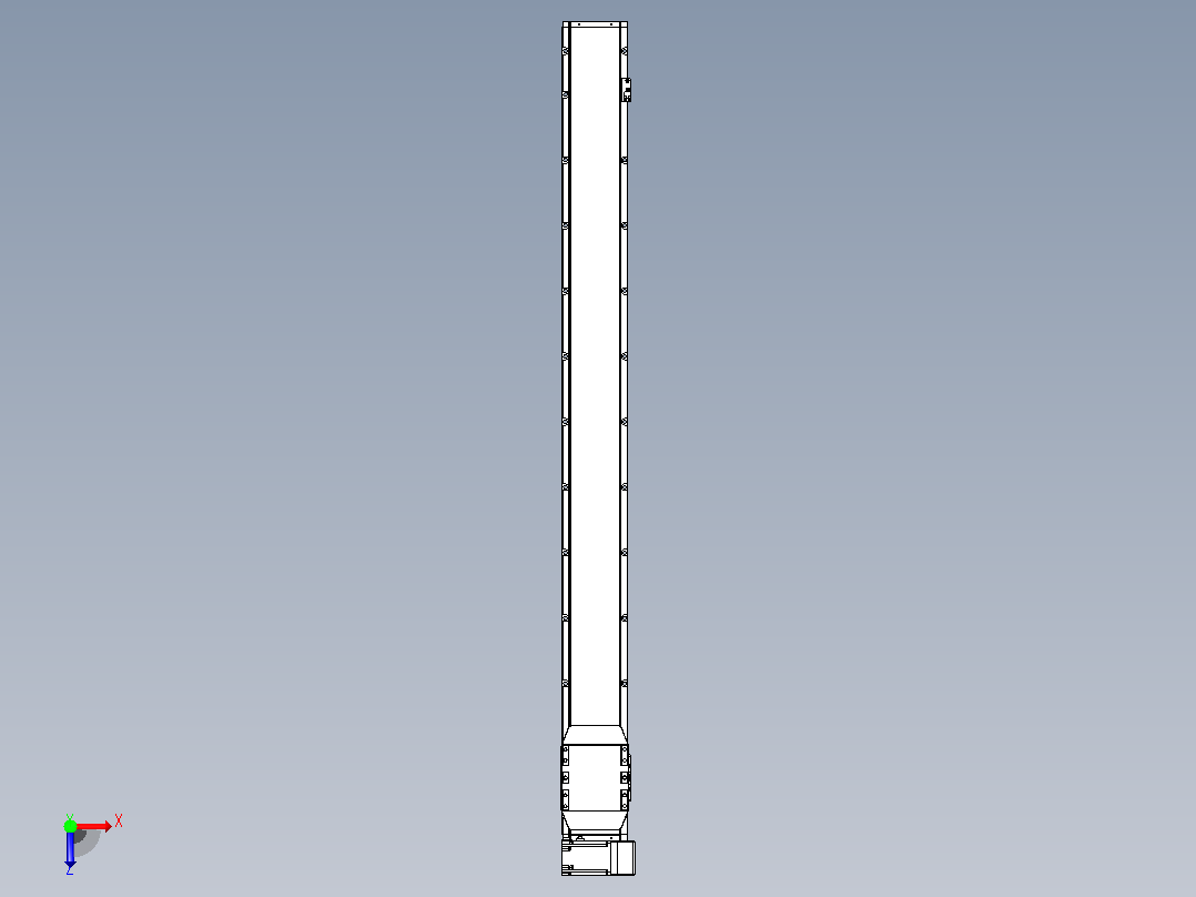 机器人皮带驱动直线轴TPA-GCB-150-P80-L1550-RU-M75-N3俯视图