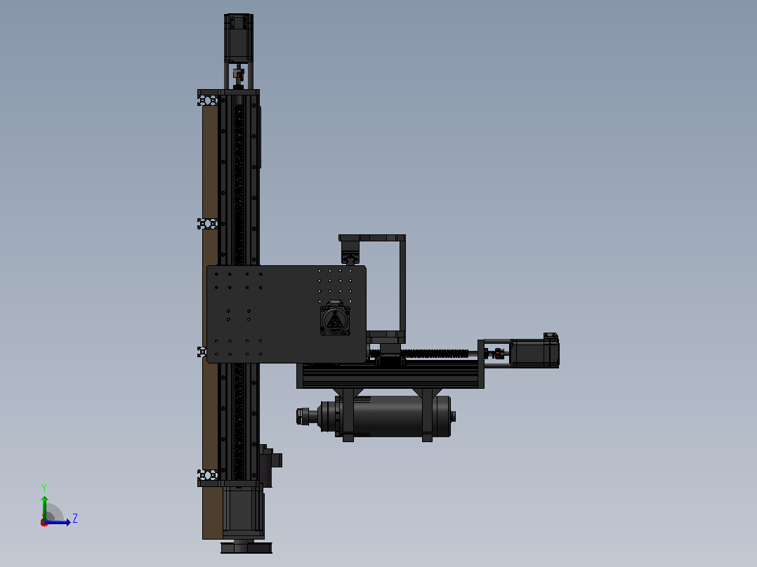 42-750 x 500 mm4轴雕刻机左视图