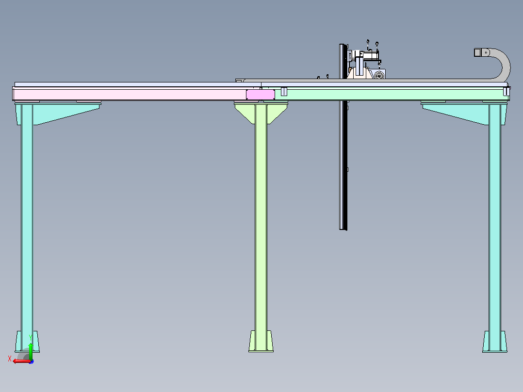 龙门桁架后视图