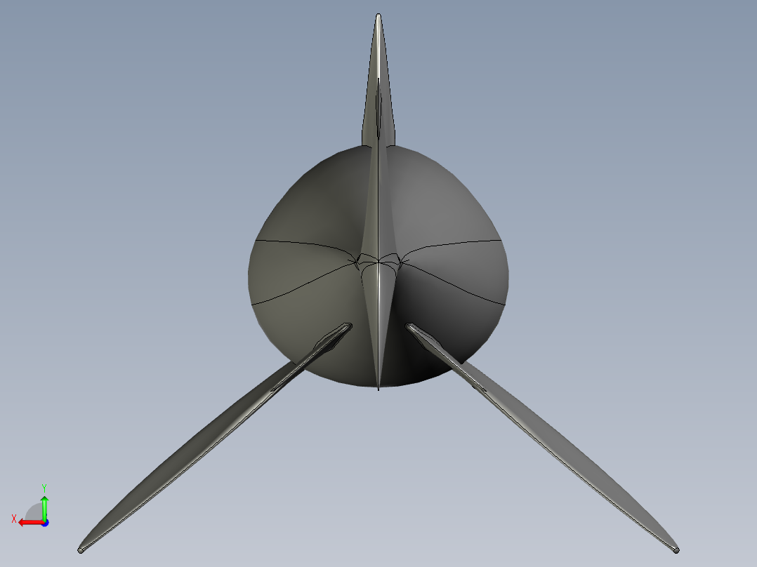 大白鲨鱼模型3D图纸 Solidworks设计 附STEP后视图