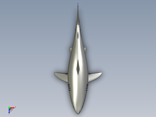 大白鲨鱼模型3D图纸 Solidworks设计 附STEP俯视缩略图